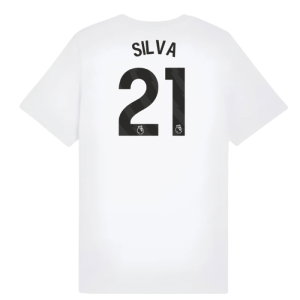 2025-2026 Man City FtblESS Tee (White) - Kids (Silva 21)