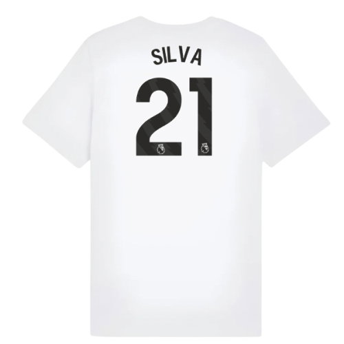 2025-2026 Man City FtblESS Tee (White) - Kids (Silva 21)