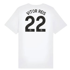 2025-2026 Man City FtblESS Tee (White) - Kids (Vitor Reis 22)