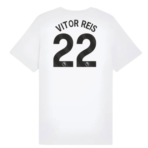 2025-2026 Man City FtblESS Tee (White) - Kids (Vitor Reis 22)