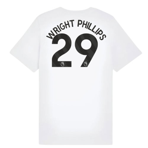2025-2026 Man City FtblESS Tee (White) - Kids (Wright Phillips 29)