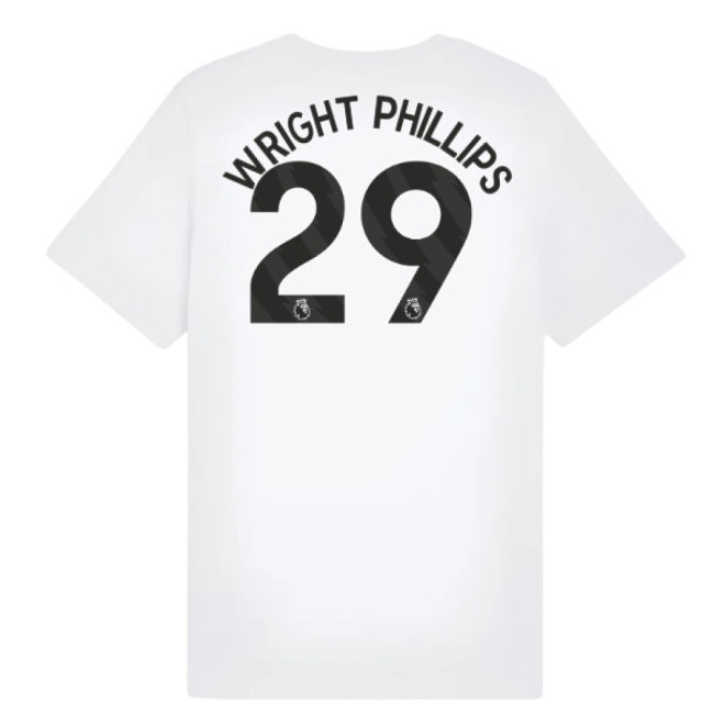 2025-2026 Man City FtblESS Tee (White) - Kids (Wright Phillips 29)