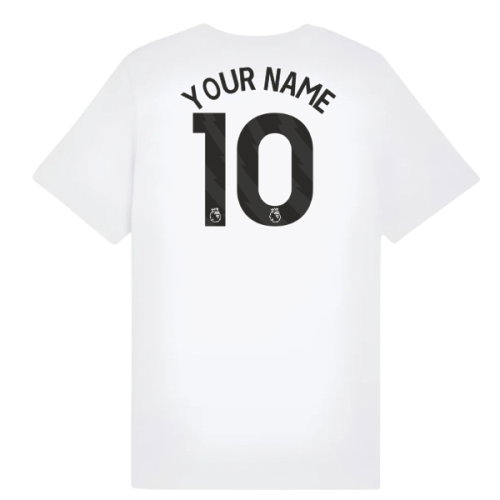 2025-2026 Man City FtblESS Tee (White) - Kids (Your Name)