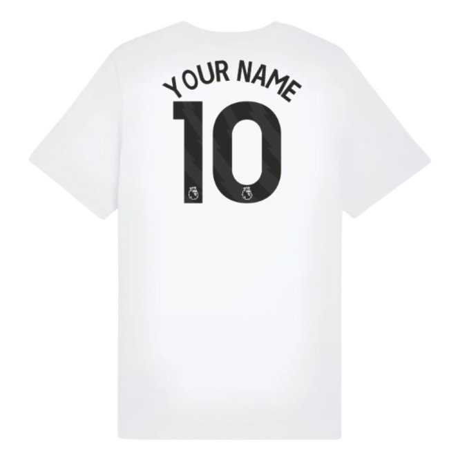 2025-2026 Man City FtblESS Tee (White) - Kids (Your Name)