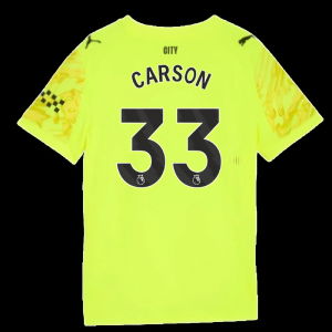 2025-2026 Man City Goalkeeper Third Shirt (Yellow) - Kids (Carson 33)