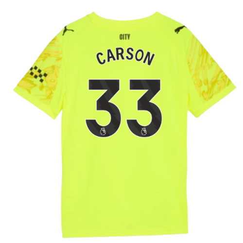 2025-2026 Man City Goalkeeper Third Shirt (Yellow) - Kids (Carson 33)