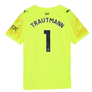 2025-2026 Man City Goalkeeper Third Shirt (Yellow) - Kids (Trautmann 1)