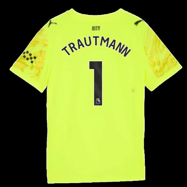 2025-2026 Man City Goalkeeper Third Shirt (Yellow) - Kids (Trautmann 1)