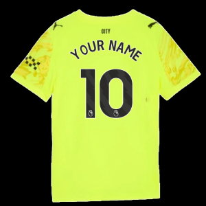 2025-2026 Man City Goalkeeper Third Shirt (Yellow) - Kids