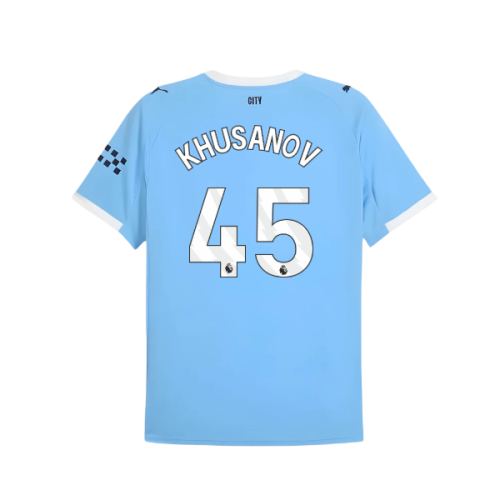 2025-2026 Man City Home Shirt (Khusanov 45)