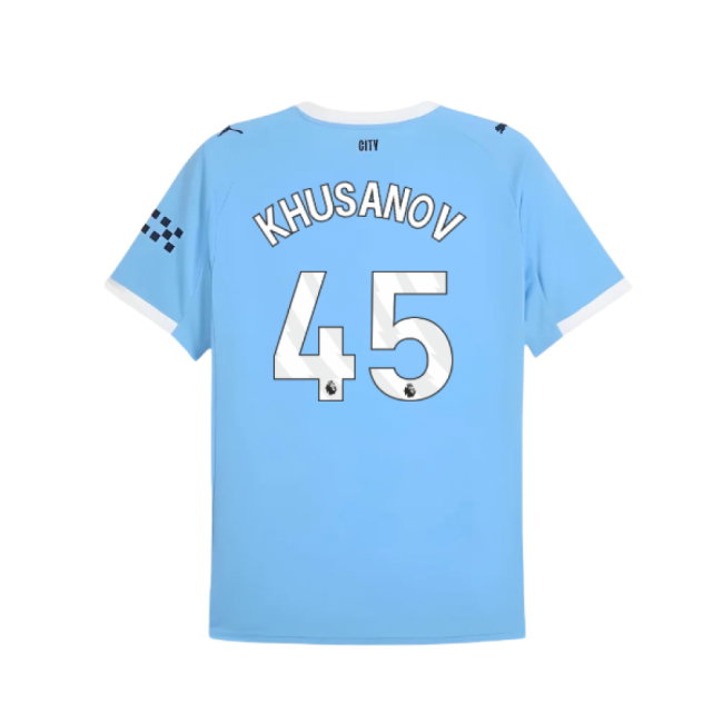 2025-2026 Man City Home Shirt (Khusanov 45)
