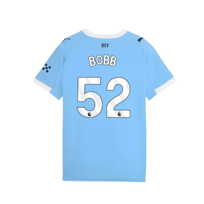 2025-2026 Man City Home Shirt (Kids) (Bobb 52)