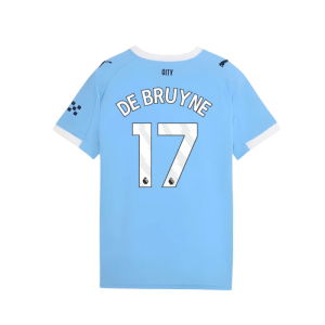 2025-2026 Man City Home Shirt (Kids) (De Bruyne 17)
