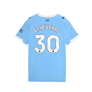 2025-2026 Man City Home Shirt (Kids) (Echeverri 30)