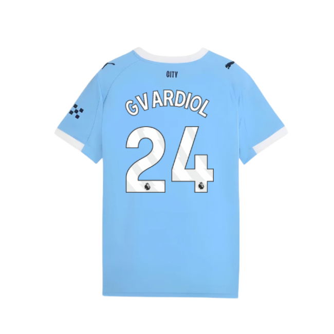 2025-2026 Man City Home Shirt (Kids) (Gvardiol 24)