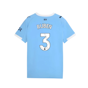 2025-2026 Man City Home Shirt (Kids) (Ruben 3)