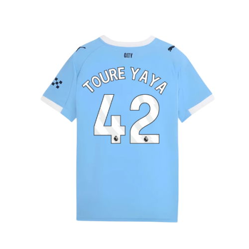 2025-2026 Man City Home Shirt (Kids) (Toure Yaya 42)