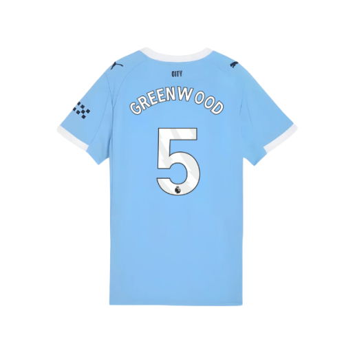 2025-2026 Man City Home Shirt (Womens) (Greenwood 5)