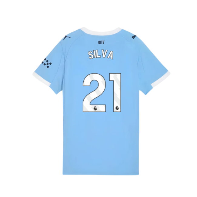 2025-2026 Man City Home Shirt (Womens) (Silva 21)