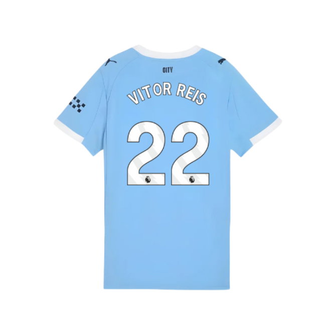 2025-2026 Man City Home Shirt (Womens) (Vitor Reis 22)