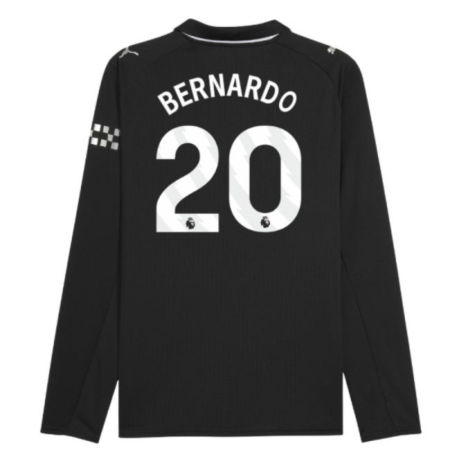 2025-2026 Man City Long Sleeve Away Shirt (Bernardo 20)