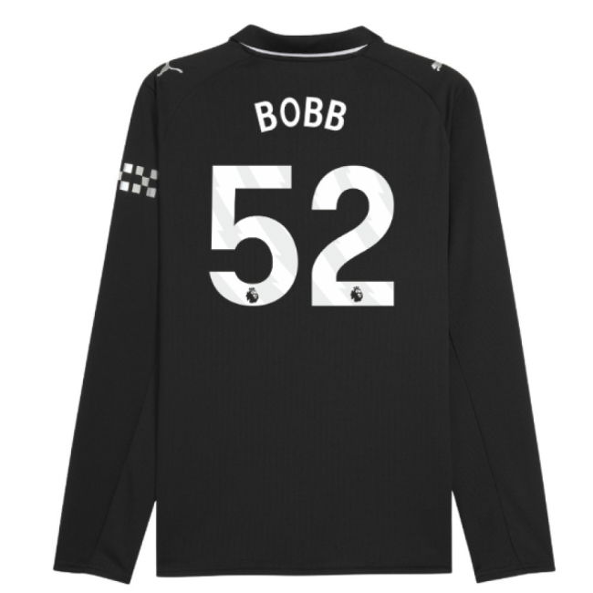 2025-2026 Man City Long Sleeve Away Shirt (Bobb 52)