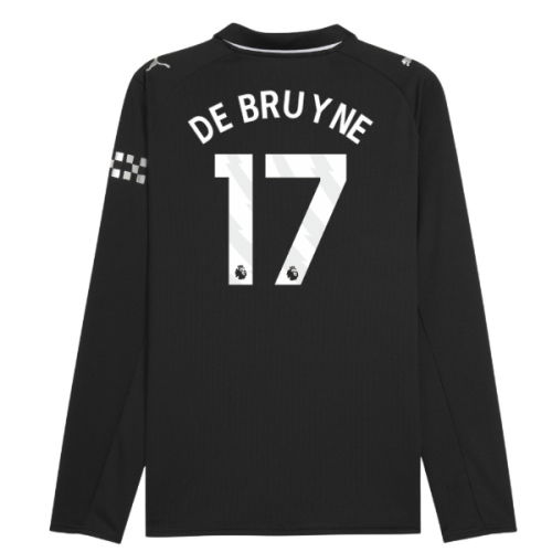 2025-2026 Man City Long Sleeve Away Shirt (De Bruyne 17)