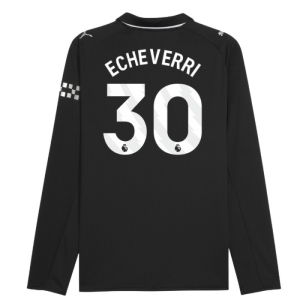 2025-2026 Man City Long Sleeve Away Shirt (Echeverri 30)