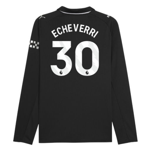 2025-2026 Man City Long Sleeve Away Shirt (Echeverri 30)