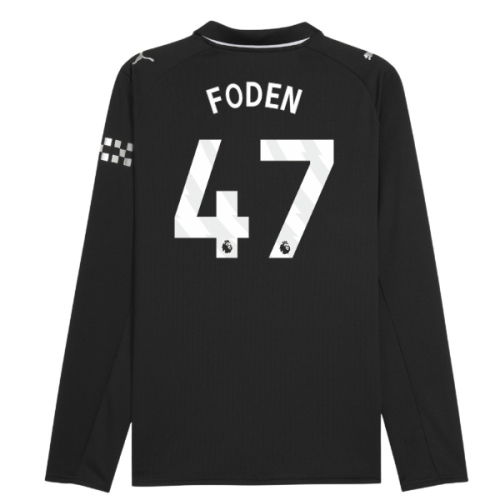 2025-2026 Man City Long Sleeve Away Shirt (Foden 47)