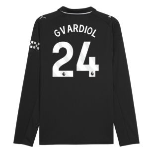 2025-2026 Man City Long Sleeve Away Shirt (Gvardiol 24)