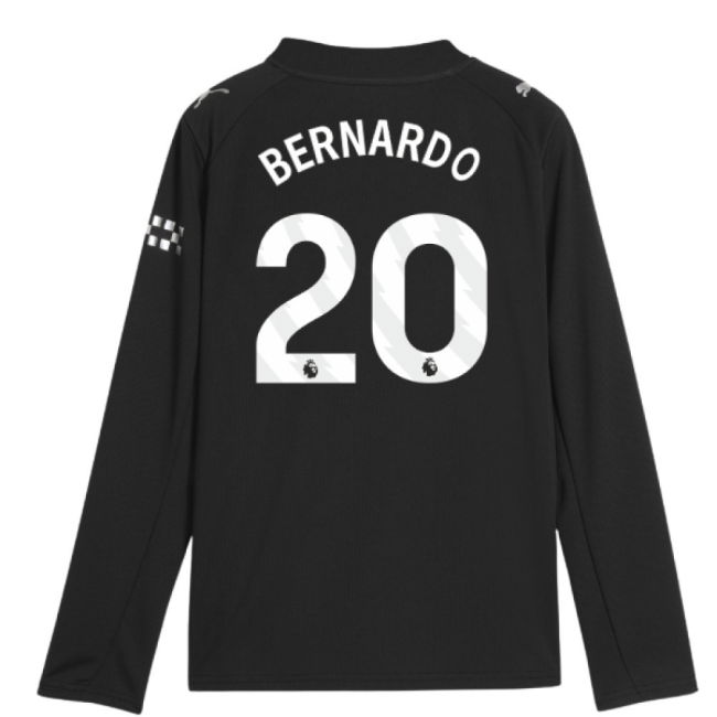 2025-2026 Man City Long Sleeve Away Shirt (Kids) (Bernardo 20)