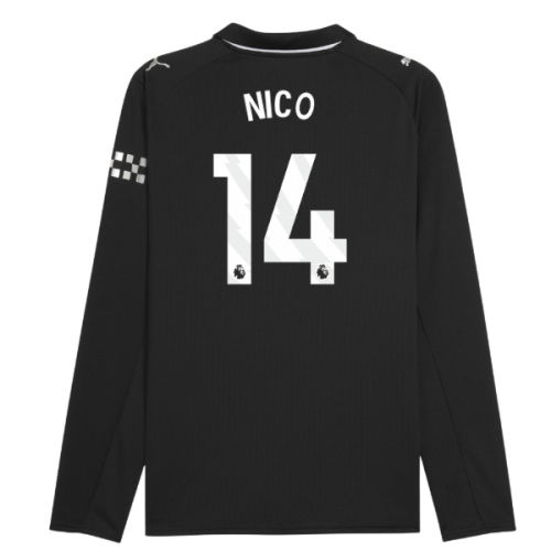 2025-2026 Man City Long Sleeve Away Shirt (Nico 14)