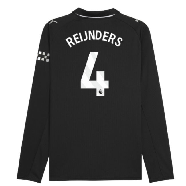 2025-2026 Man City Long Sleeve Away Shirt (Reijnders 4)