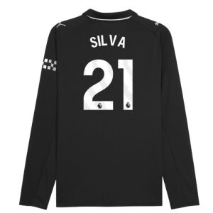 2025-2026 Man City Long Sleeve Away Shirt (Silva 21)