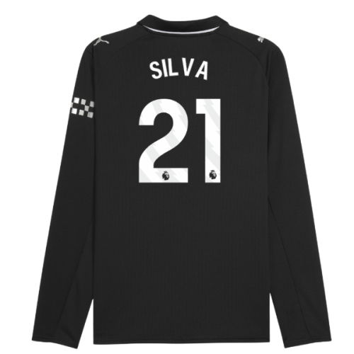 2025-2026 Man City Long Sleeve Away Shirt (Silva 21)