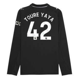 2025-2026 Man City Long Sleeve Away Shirt (Toure Yaya 42)