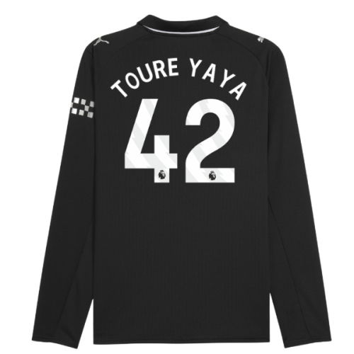 2025-2026 Man City Long Sleeve Away Shirt (Toure Yaya 42)