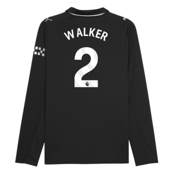 2025-2026 Man City Long Sleeve Away Shirt (Walker 2)