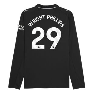 2025-2026 Man City Long Sleeve Away Shirt (Wright Phillips 29)