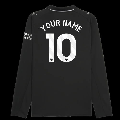 2025-2026 Man City Long Sleeve Away Shirt (Your Name)