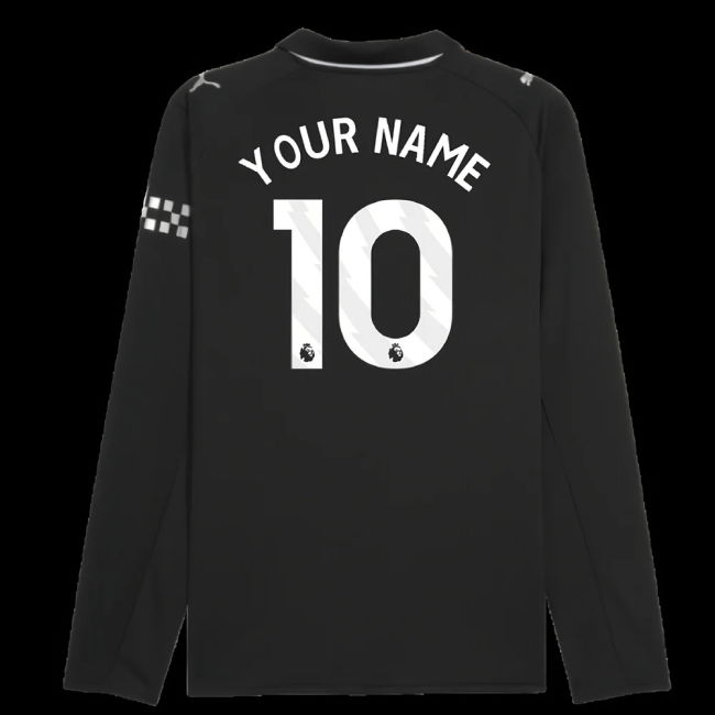 2025-2026 Man City Long Sleeve Away Shirt (Your Name)