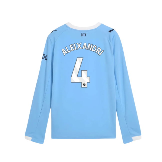 2025-2026 Man City Long Sleeve Home Shirt (Kids) (Aleixandri 4)