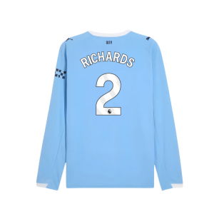 2025-2026 Man City Long Sleeve Home Shirt (Richards 2)
