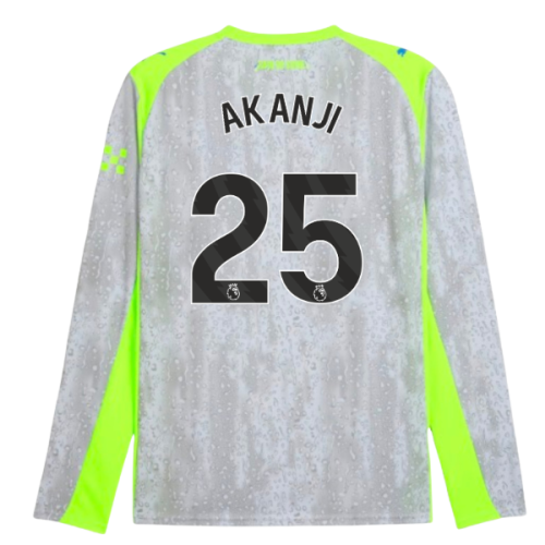 2025-2026 Man City Long Sleeve Third Shirt (Akanji 25)  2025-2026 Man City Long Sleeve Third Shirt (Akanji 25)