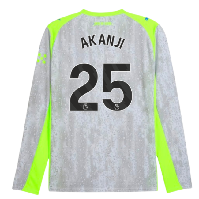 2025-2026 Man City Long Sleeve Third Shirt (Akanji 25)