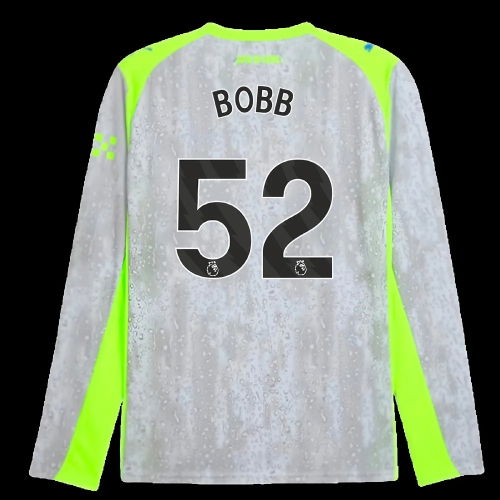 2025-2026 Man City Long Sleeve Third Shirt (Bobb 52)