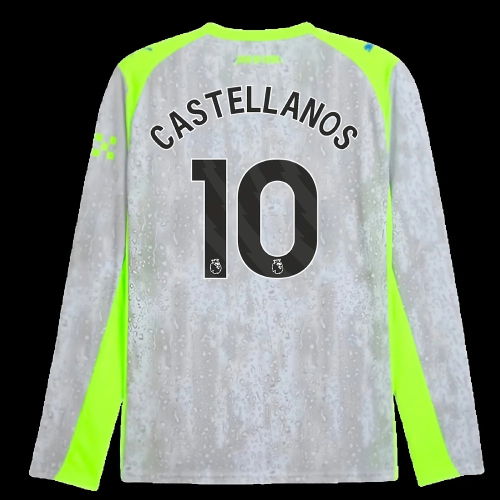 2025-2026 Man City Long Sleeve Third Shirt (Castellanos 10)