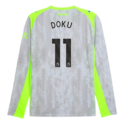 2025-2026 Man City Long Sleeve Third Shirt (Doku 11)