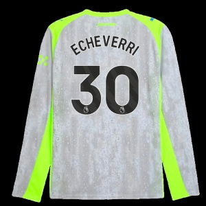 2025-2026 Man City Long Sleeve Third Shirt (Echeverri 30)